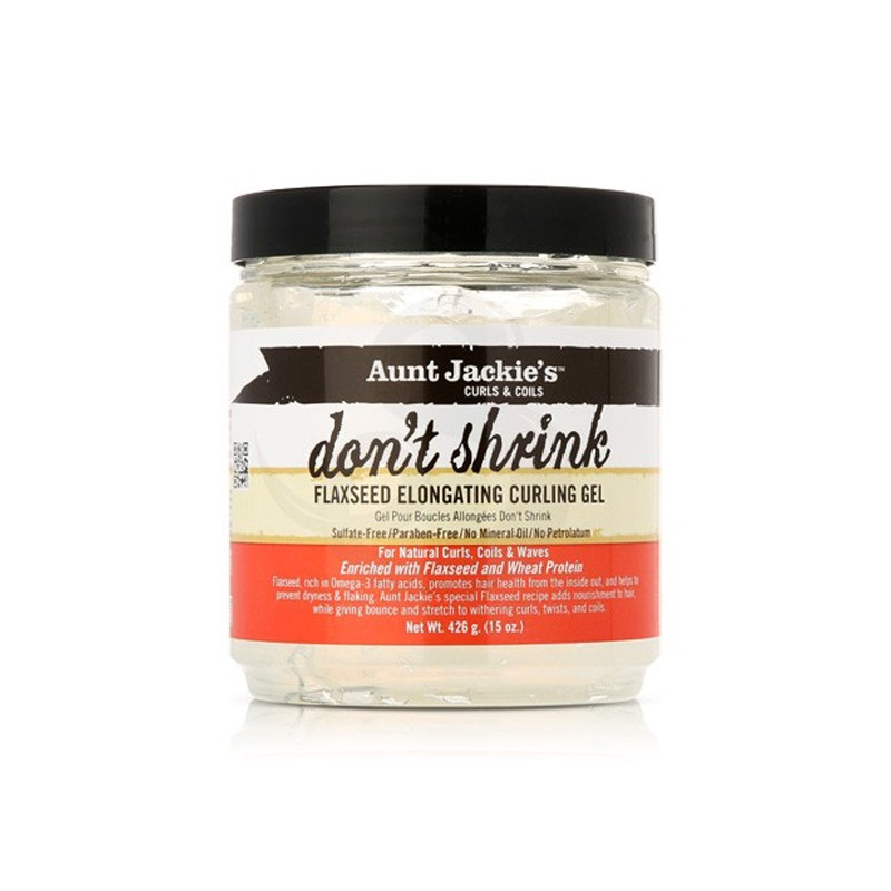 Aunt Jackie's Flaxseed Recipes Don't Shrink Elongating Curling Gel 426g Aunt Jackie's Flaxseed Recipes Don't Shrink Elongating Curling Gel 426g
