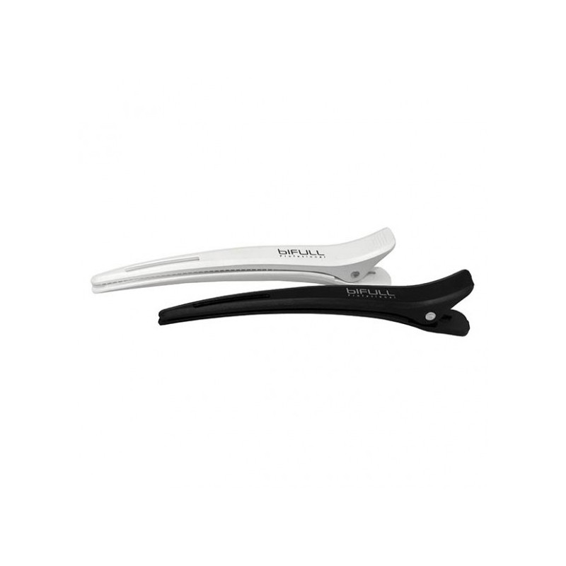 Bifull Pinza Plastico Blanca Y Negra 6 uds.