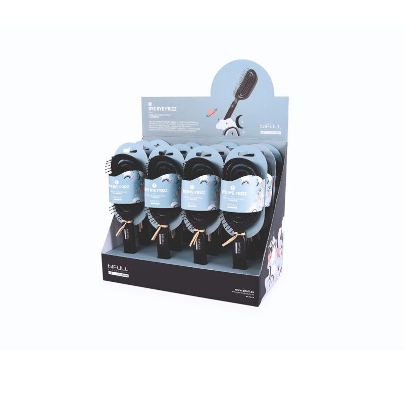 Bifull Expositor de Cepillos Antiestaticos Bye Bye Frizz (12 Unds)