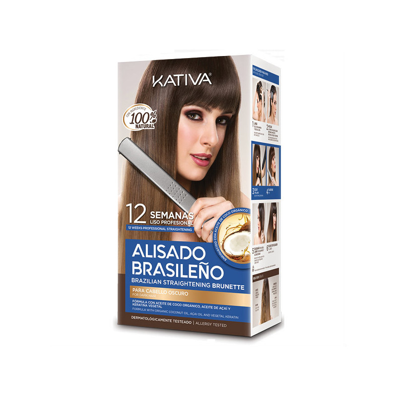  Kativa Kit Alisado Brasileño Natural Cabellos Oscuros 