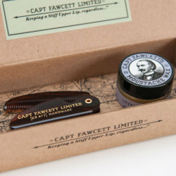 Captain Fawcett's Estuche Bigote Cera Lavanda & Peine