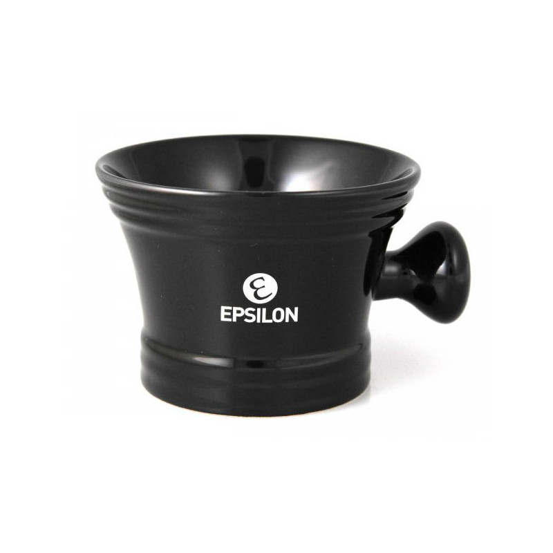 Epsilon Bol de Afeitado Cerámico con Asa Negro 